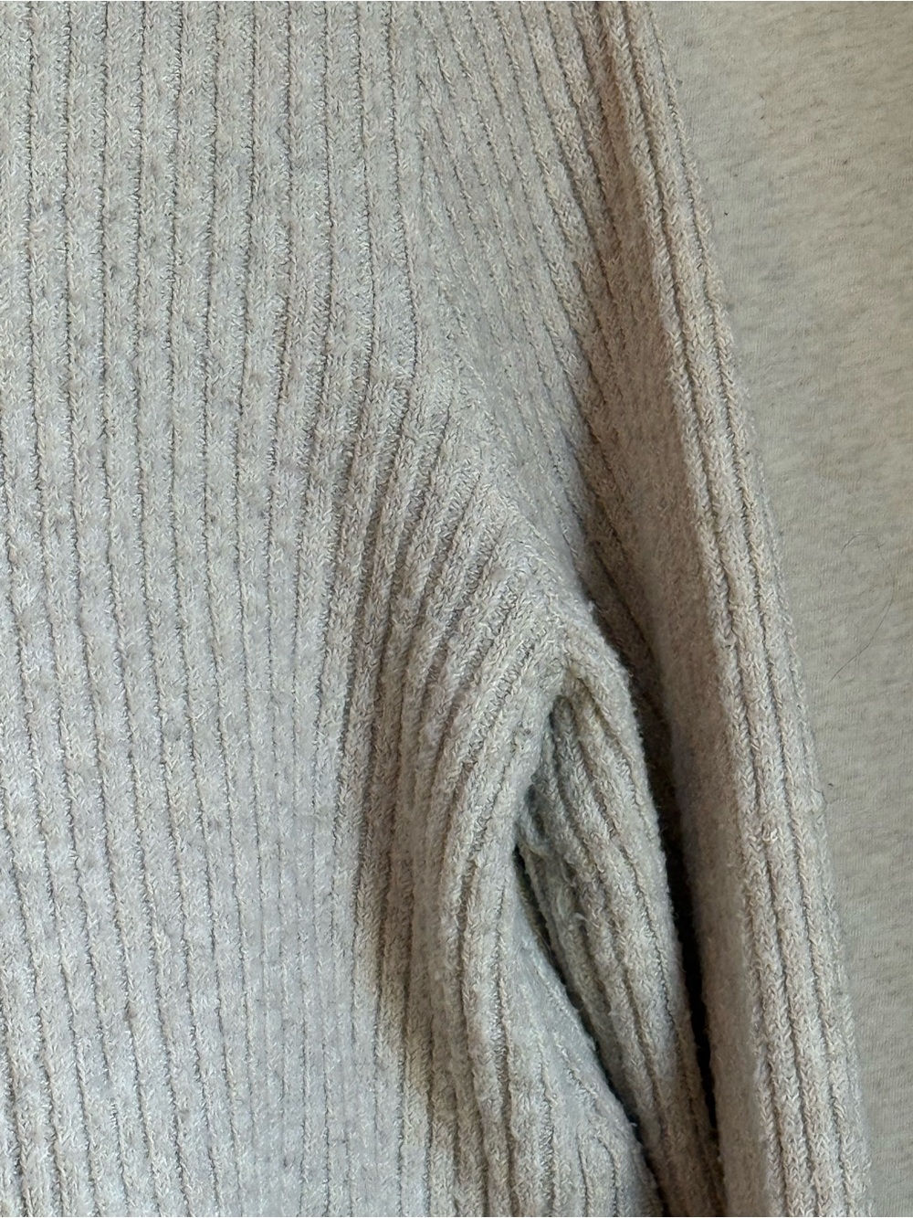 margot Neutral Cream Ribbed Crew Sweater - Picture 7 of 14